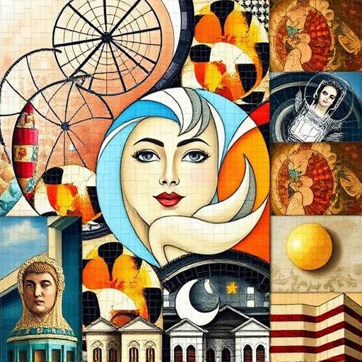 Mosaico astratto di diverse immagini fotografiche per rappresentare l'intero portfolio.